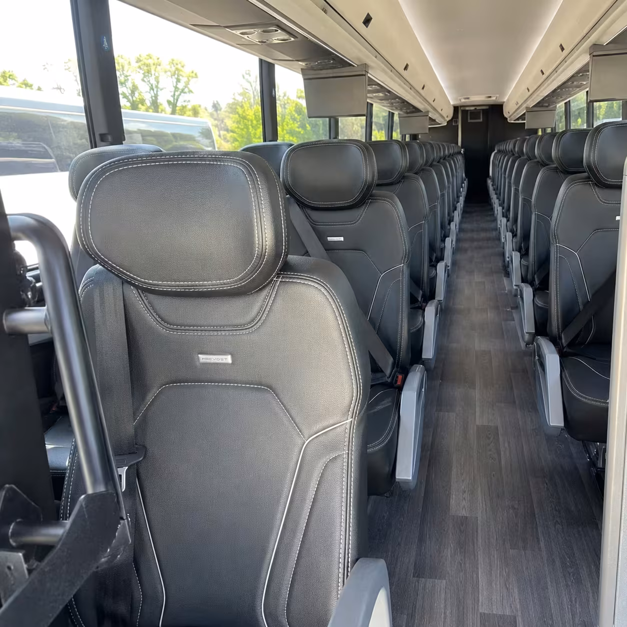 palm coast charter bus rental interior